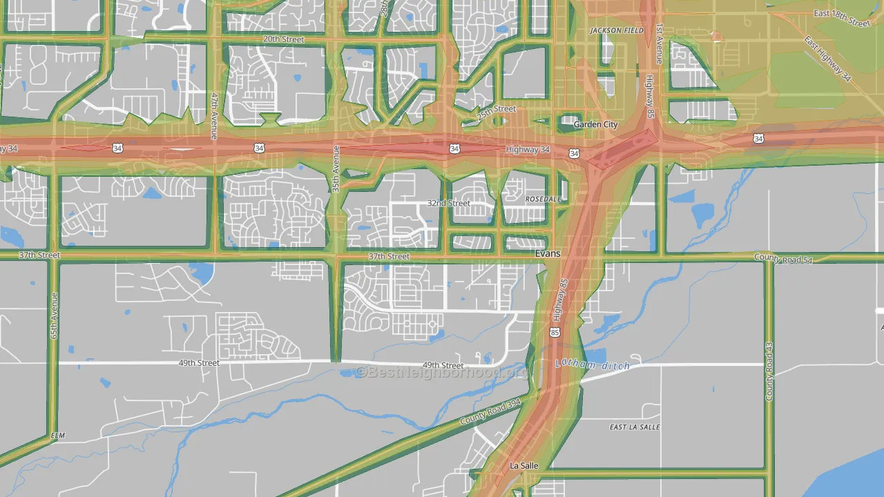 80620, CO Map of Noise Levels in 80620