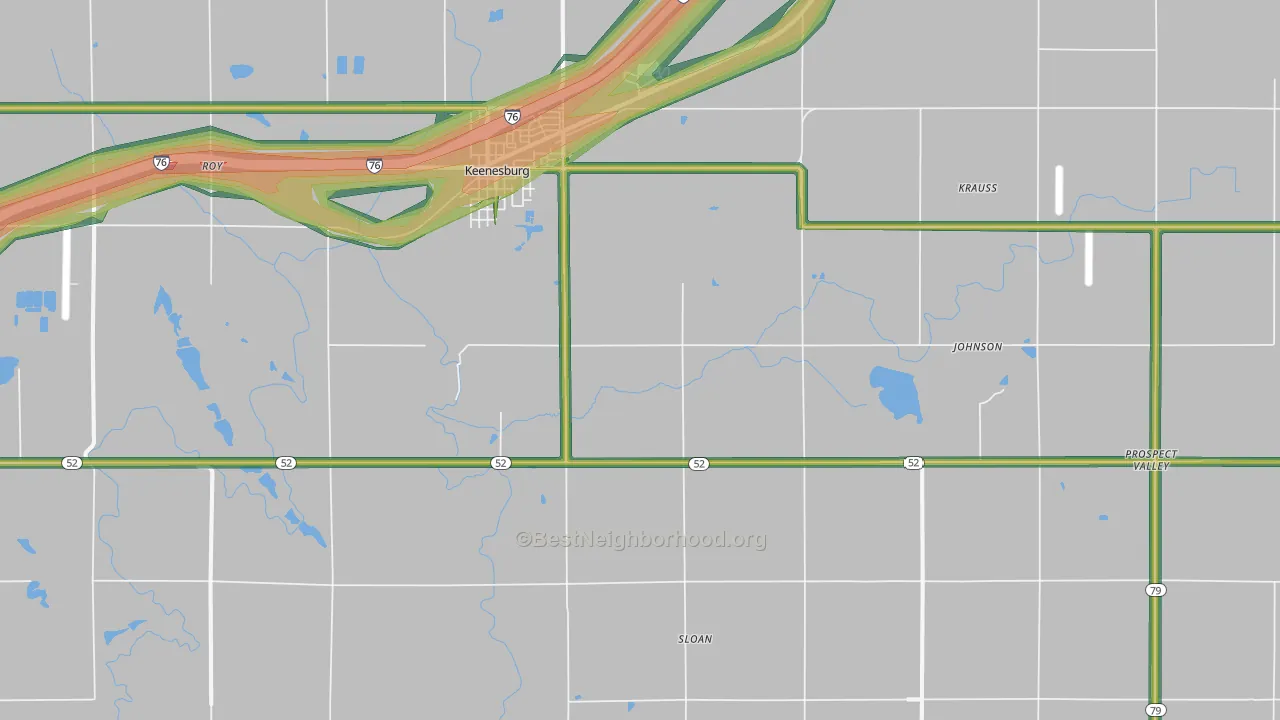 80643, CO Map of Noise Levels in 80643