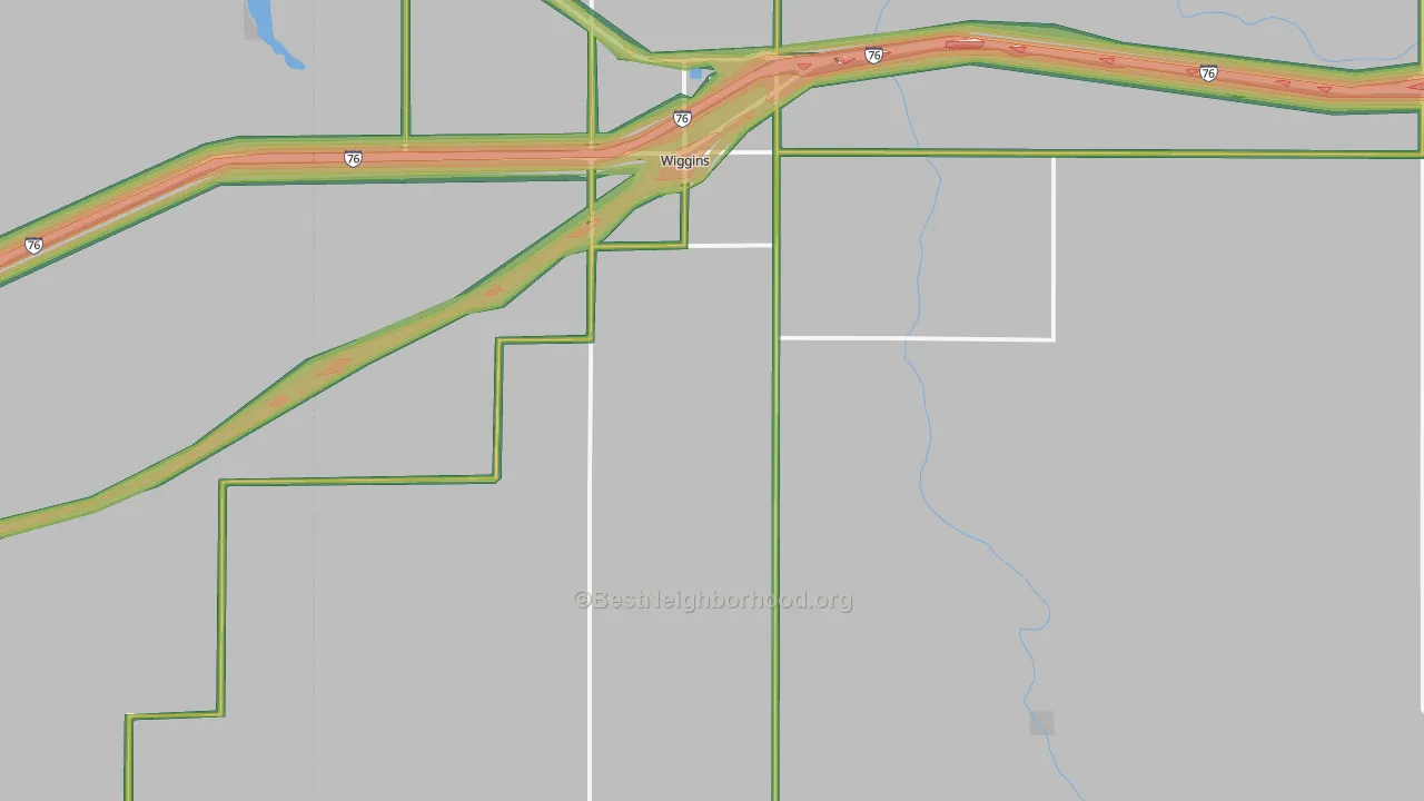 80654, CO Map of Noise Levels in 80654