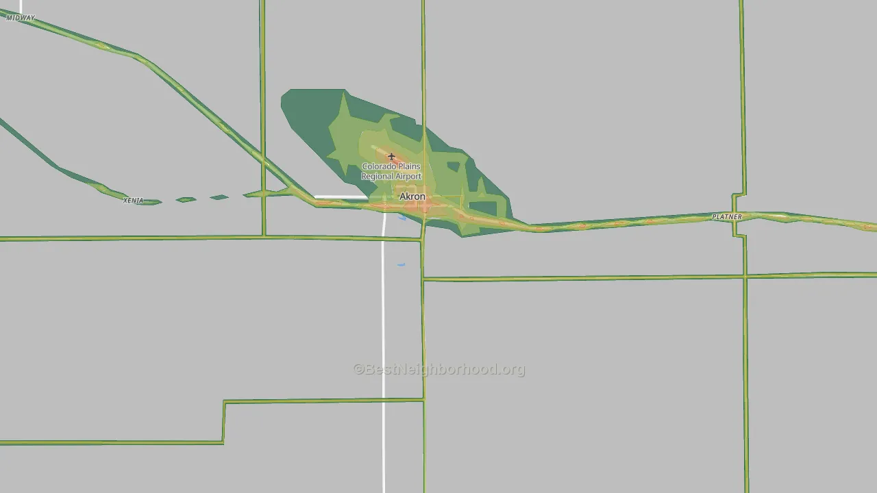 80720, CO Map of Noise Levels in 80720