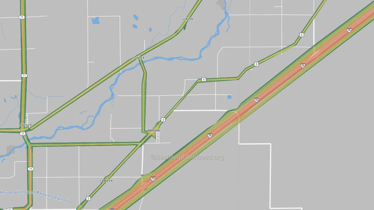 80733, CO Map of Noise Levels in 80733