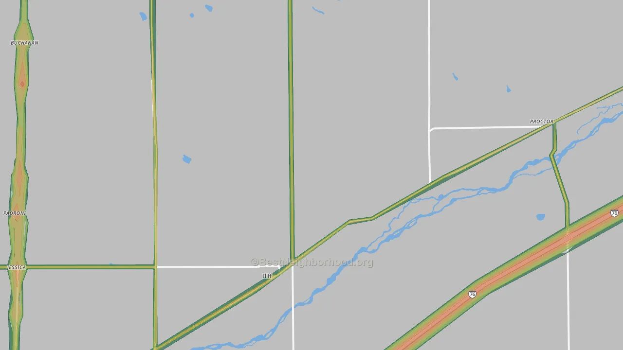 80736, CO Map of Noise Levels in 80736