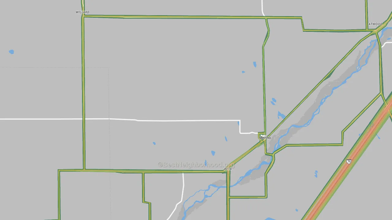 80741, CO Map of Noise Levels in 80741