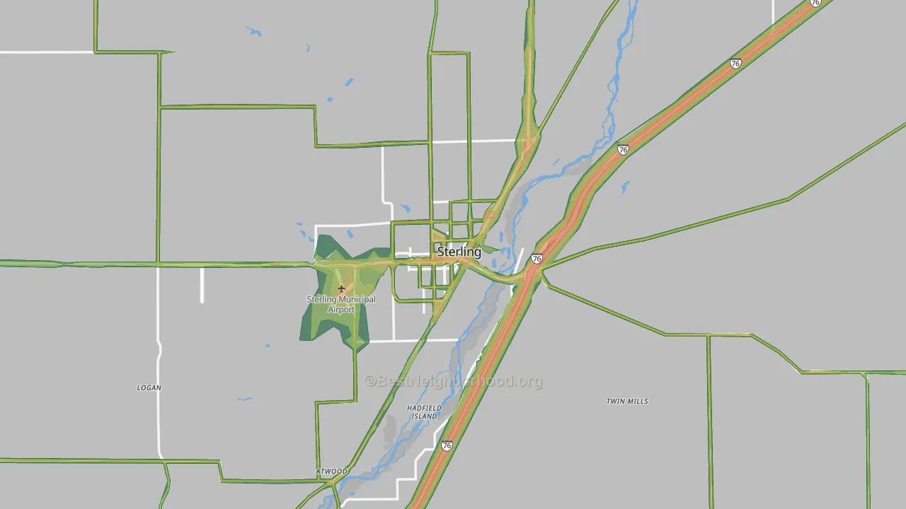 80751, CO Map of Noise Levels in 80751