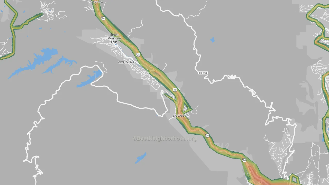 80809, CO Map of Noise Levels in 80809