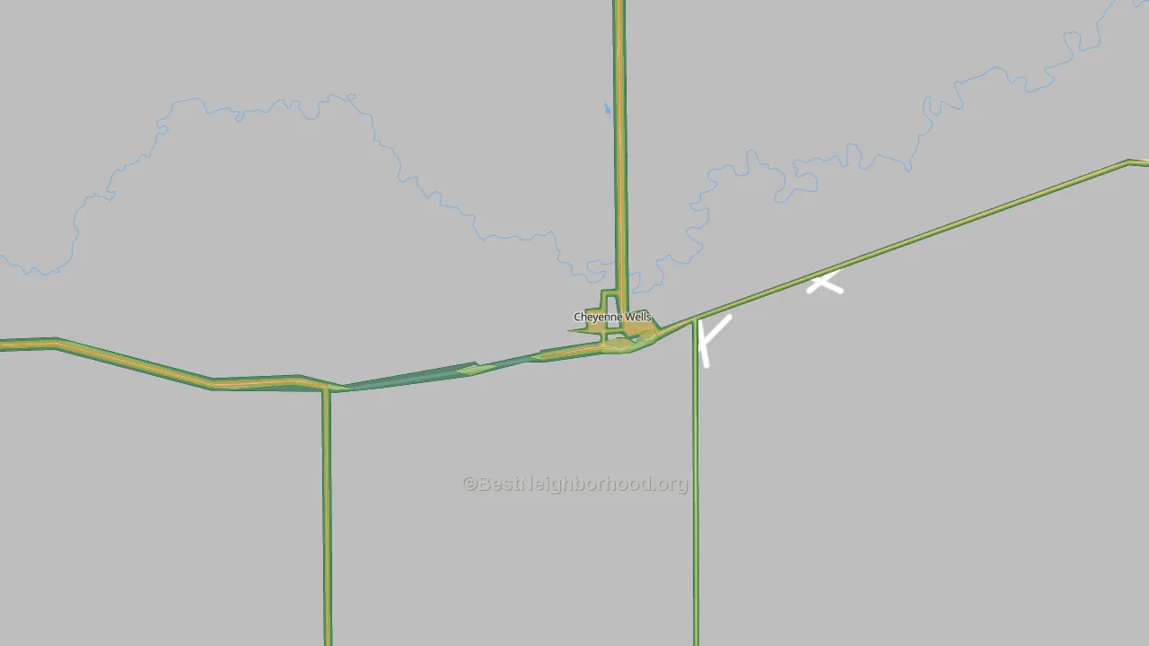 80810, CO Map of Noise Levels in 80810