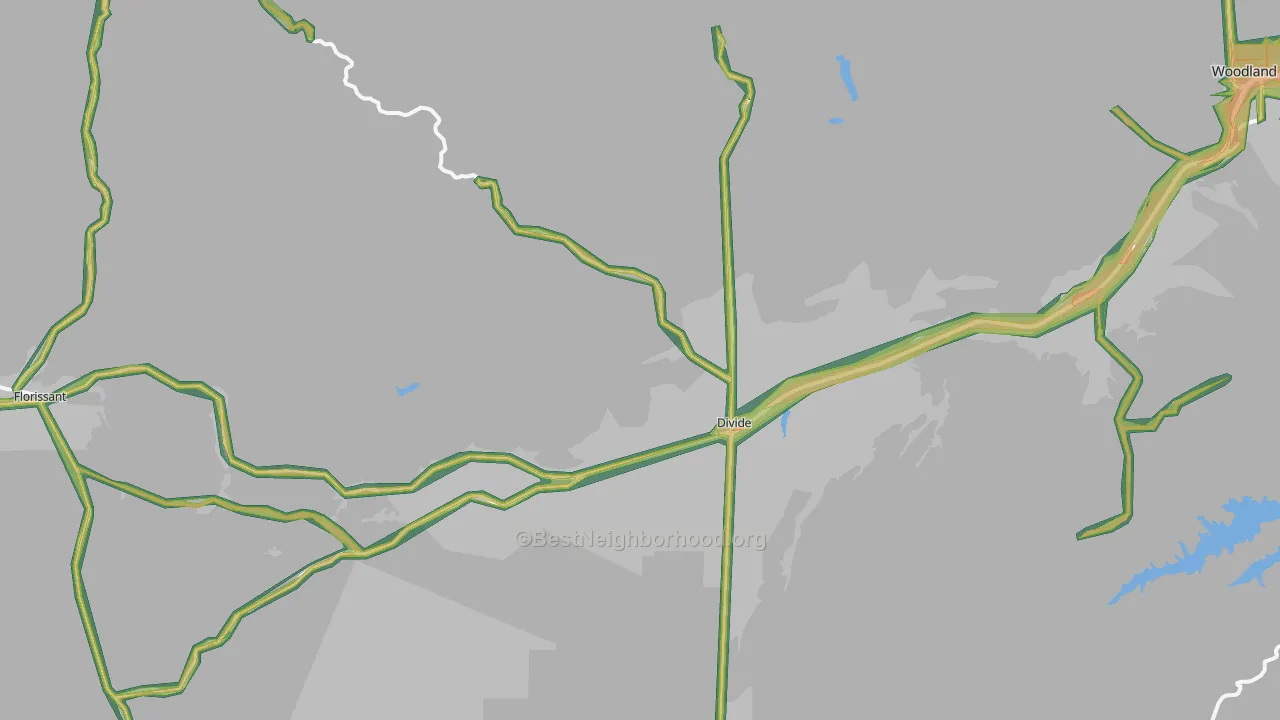 80814, CO Map of Noise Levels in 80814