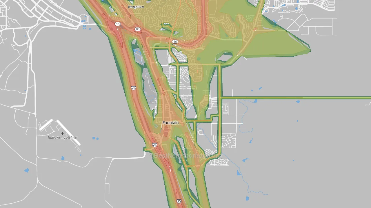 80817, CO Map of Noise Levels in 80817