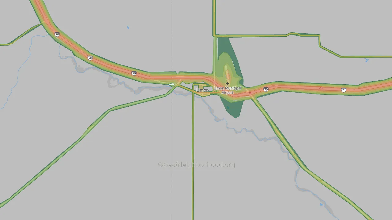 80828, CO Map of Noise Levels in 80828