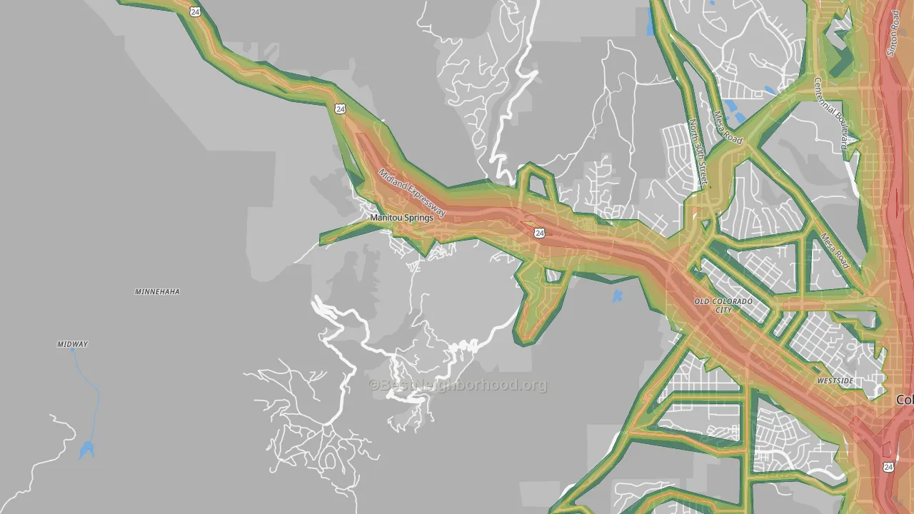 80829, CO Map of Noise Levels in 80829