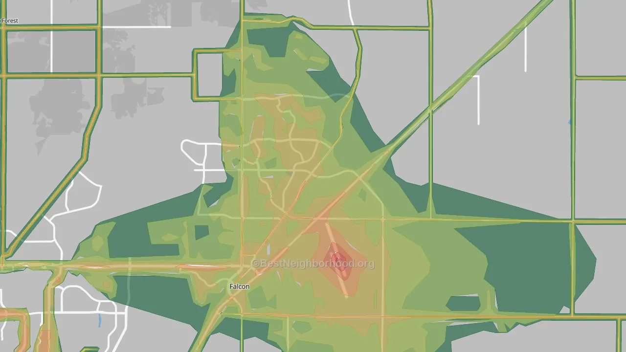80831, CO Map of Noise Levels in 80831