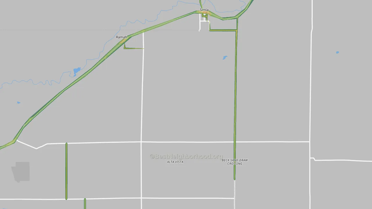 80832, CO Map of Noise Levels in 80832
