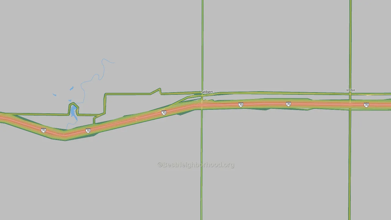 80834, CO Map of Noise Levels in 80834