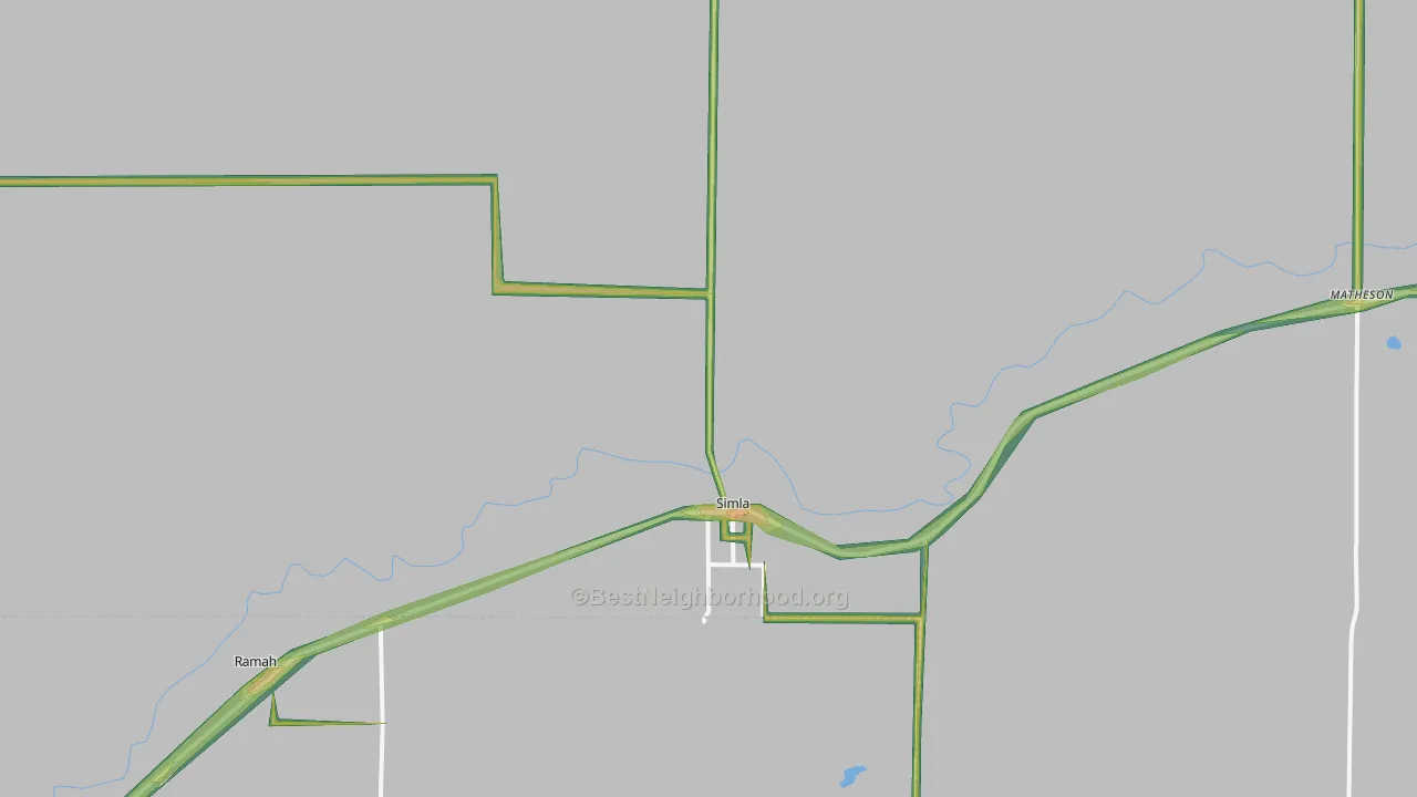 80835, CO Map of Noise Levels in 80835