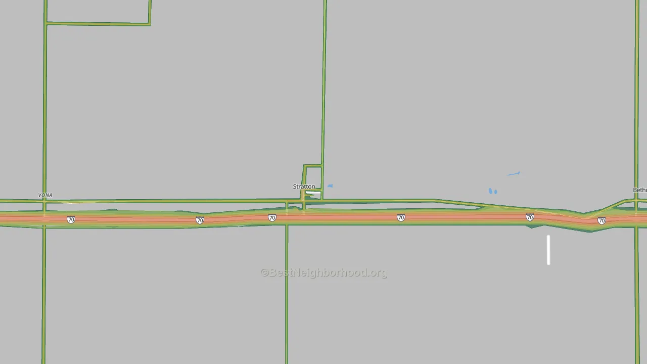 80836, CO Map of Noise Levels in 80836