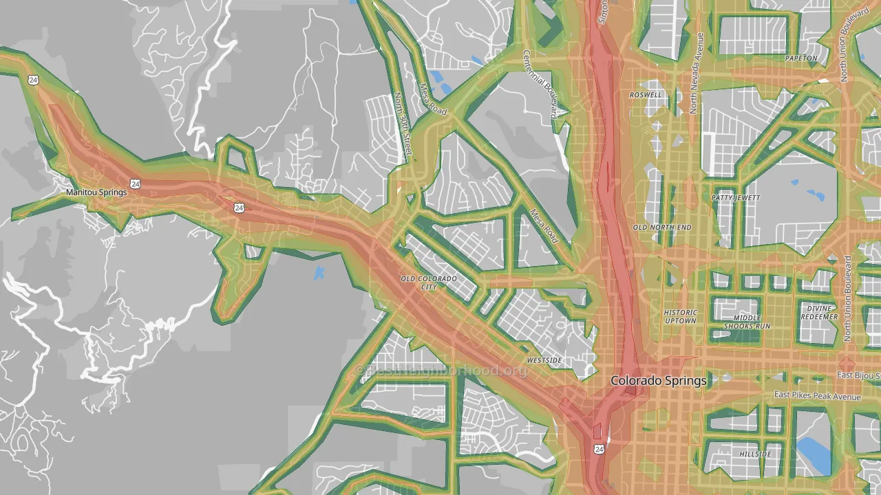80904, CO Map of Noise Levels in 80904