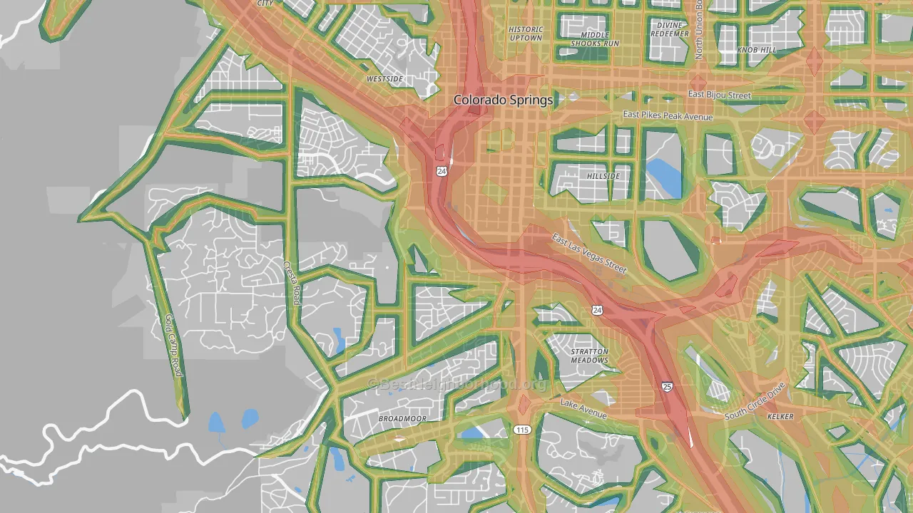 80905, CO Map of Noise Levels in 80905