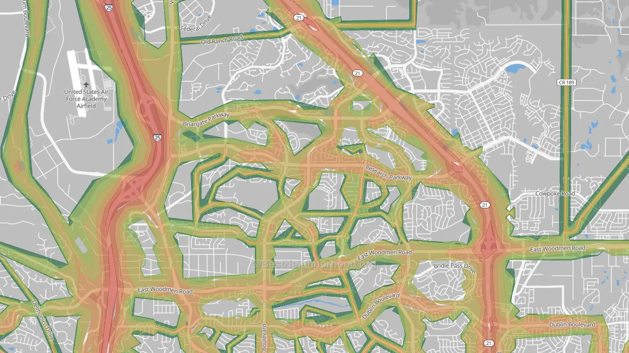 80920, CO Map of Noise Levels in 80920