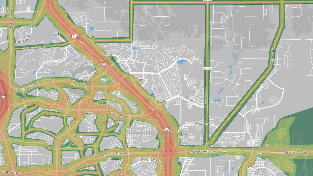 80924, CO Map of Noise Levels in 80924