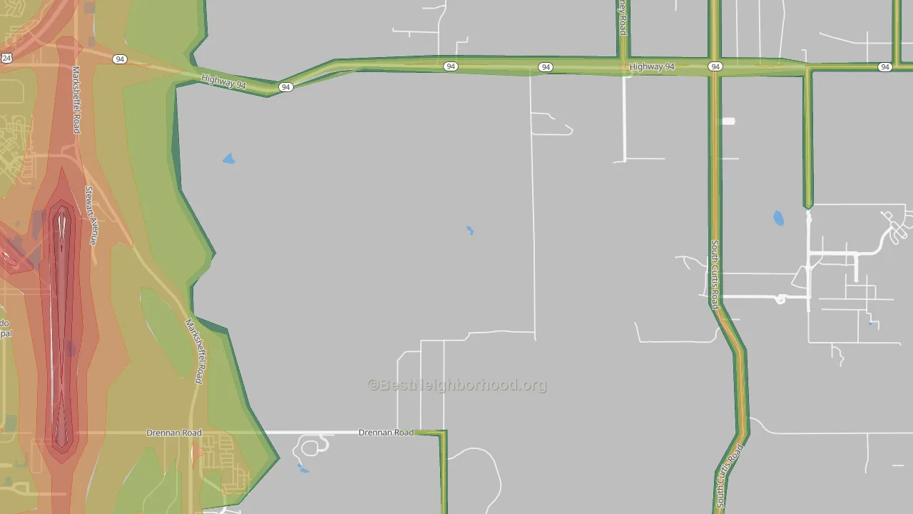 80929, CO Map of Noise Levels in 80929