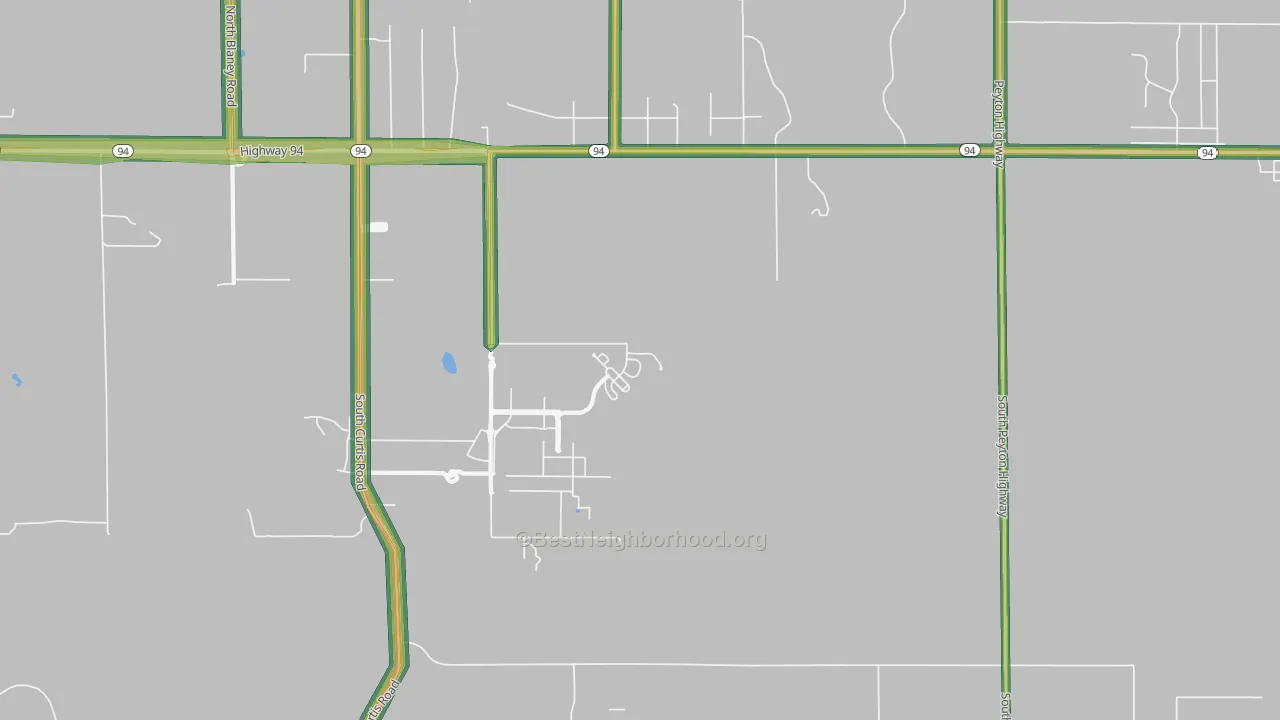 80930, CO Map of Noise Levels in 80930
