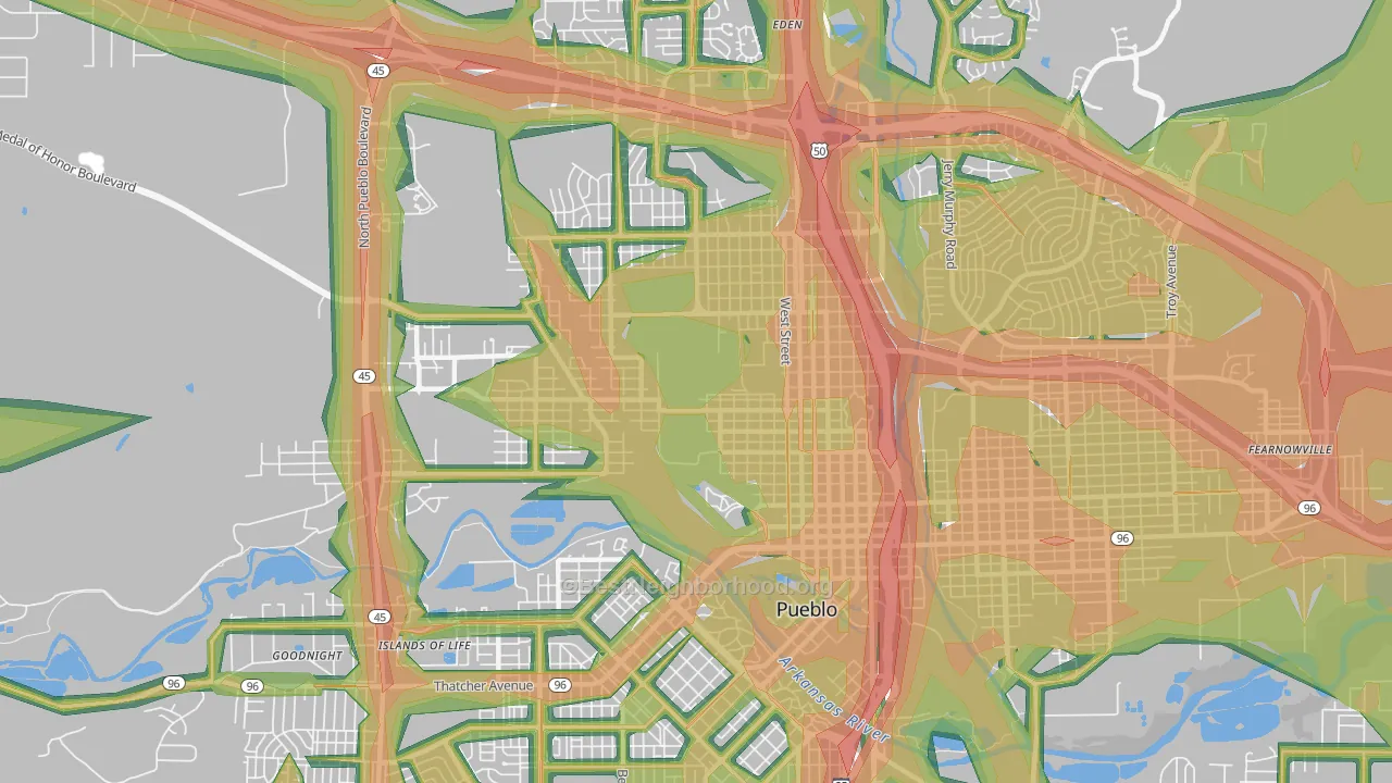 81003, CO Map of Noise Levels in 81003