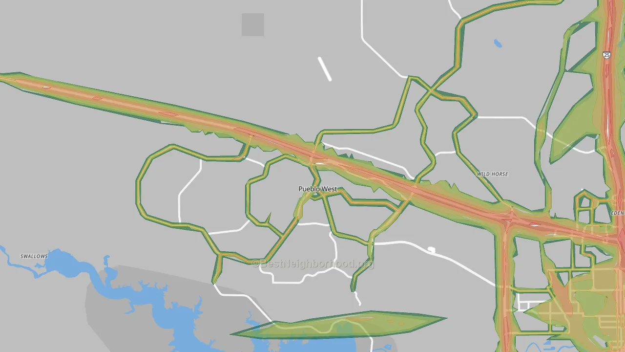 81007, CO Map of Noise Levels in 81007