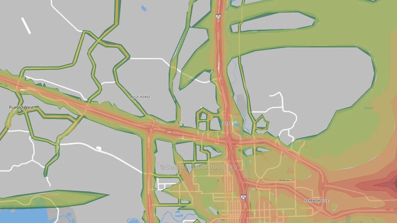 81008, CO Map of Noise Levels in 81008