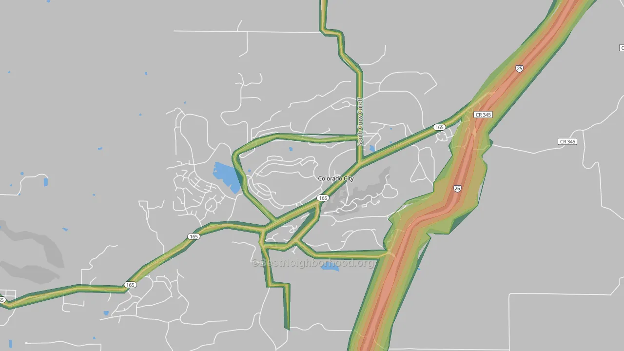 81019, CO Map of Noise Levels in 81019