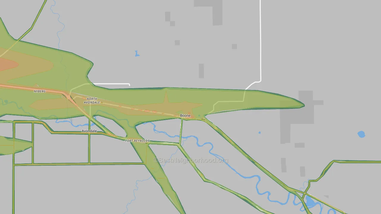 81025, CO Map of Noise Levels in 81025