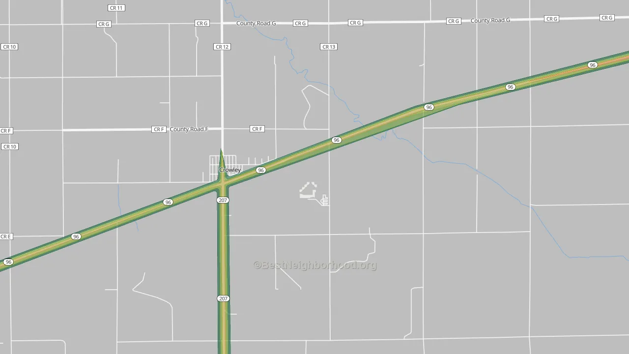 81034, CO Map of Noise Levels in 81034