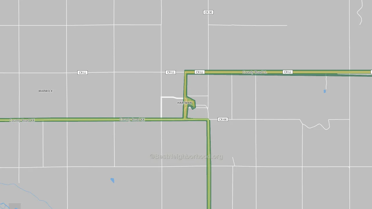 81043, CO Map of Noise Levels in 81043