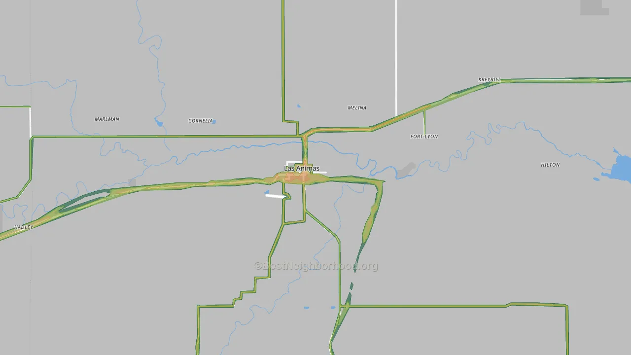 81054, CO Map of Noise Levels in 81054
