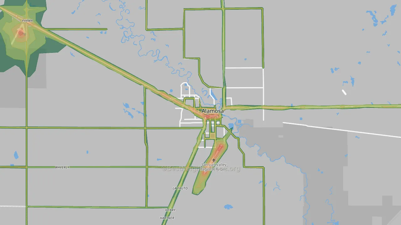 81101, CO Map of Noise Levels in 81101
