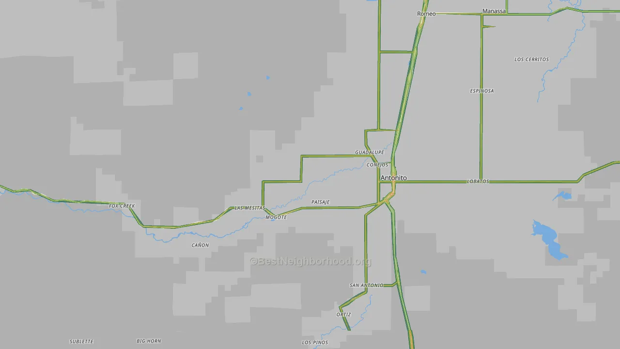 81120, CO Map of Noise Levels in 81120