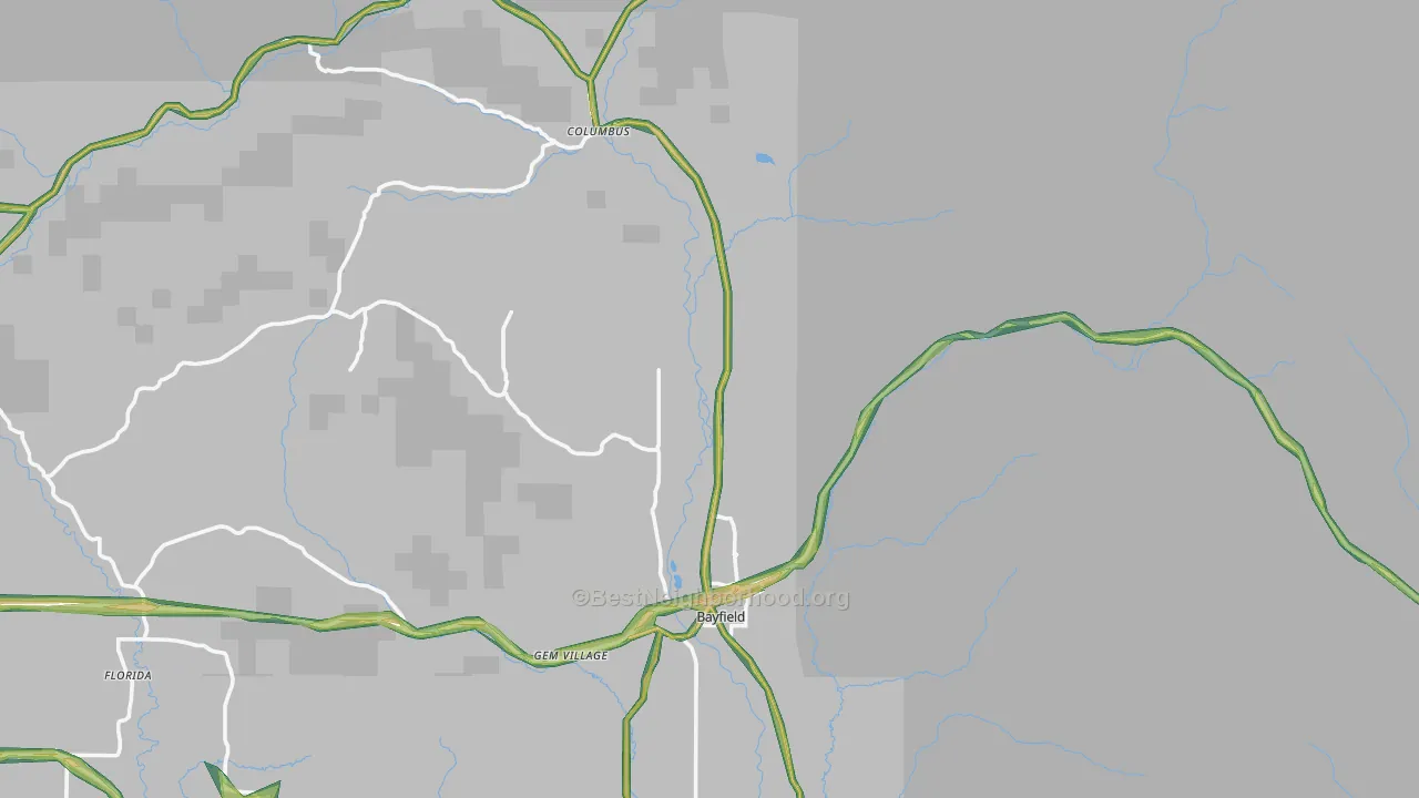 81122, CO Map of Noise Levels in 81122