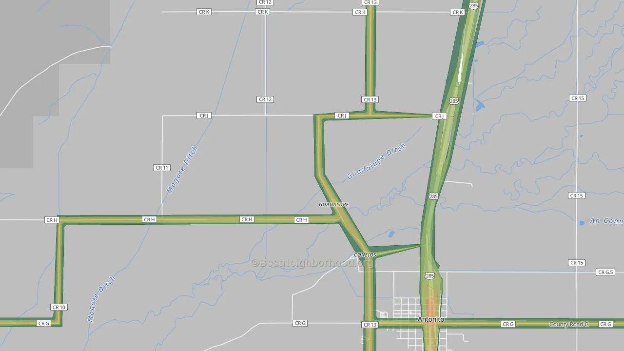 81129, CO Map of Noise Levels in 81129