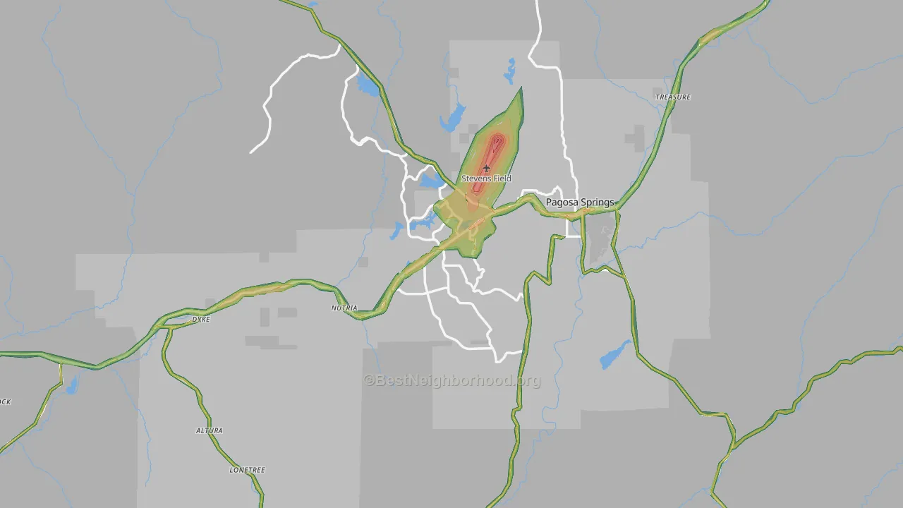 81147, CO Map of Noise Levels in 81147