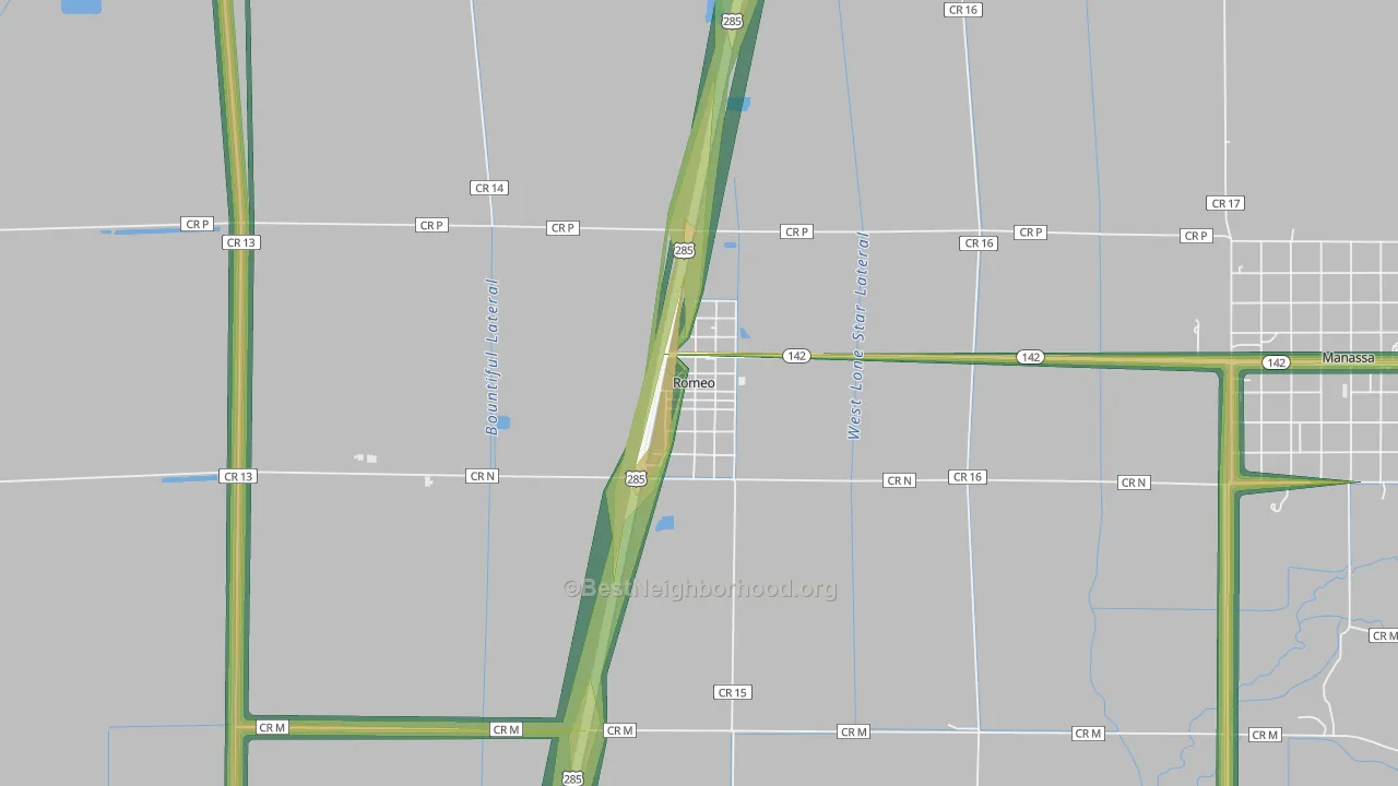 81148, CO Map of Noise Levels in 81148