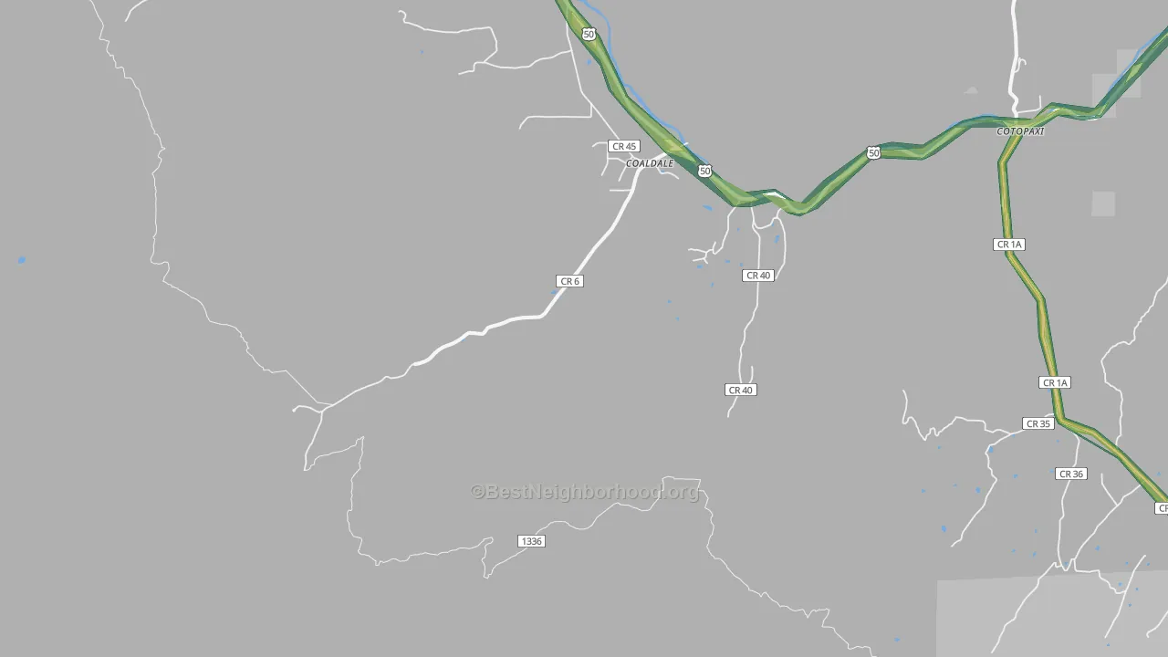 81222, CO Map of Noise Levels in 81222