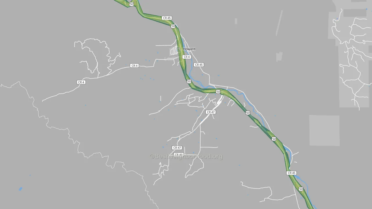 81233, CO Map of Noise Levels in 81233