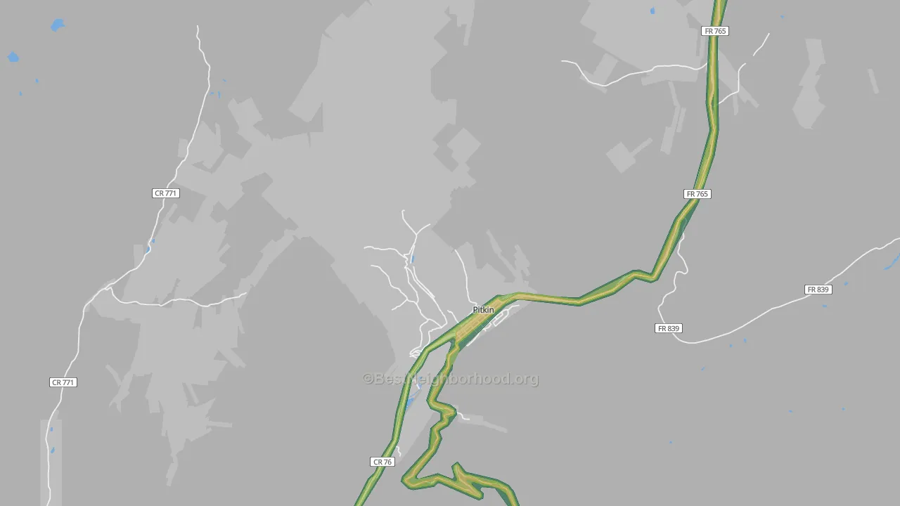 81241, CO Map of Noise Levels in 81241