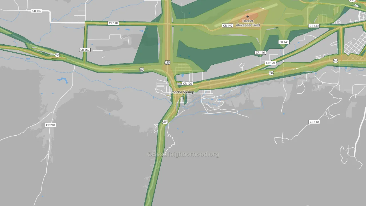 81242, CO Map of Noise Levels in 81242