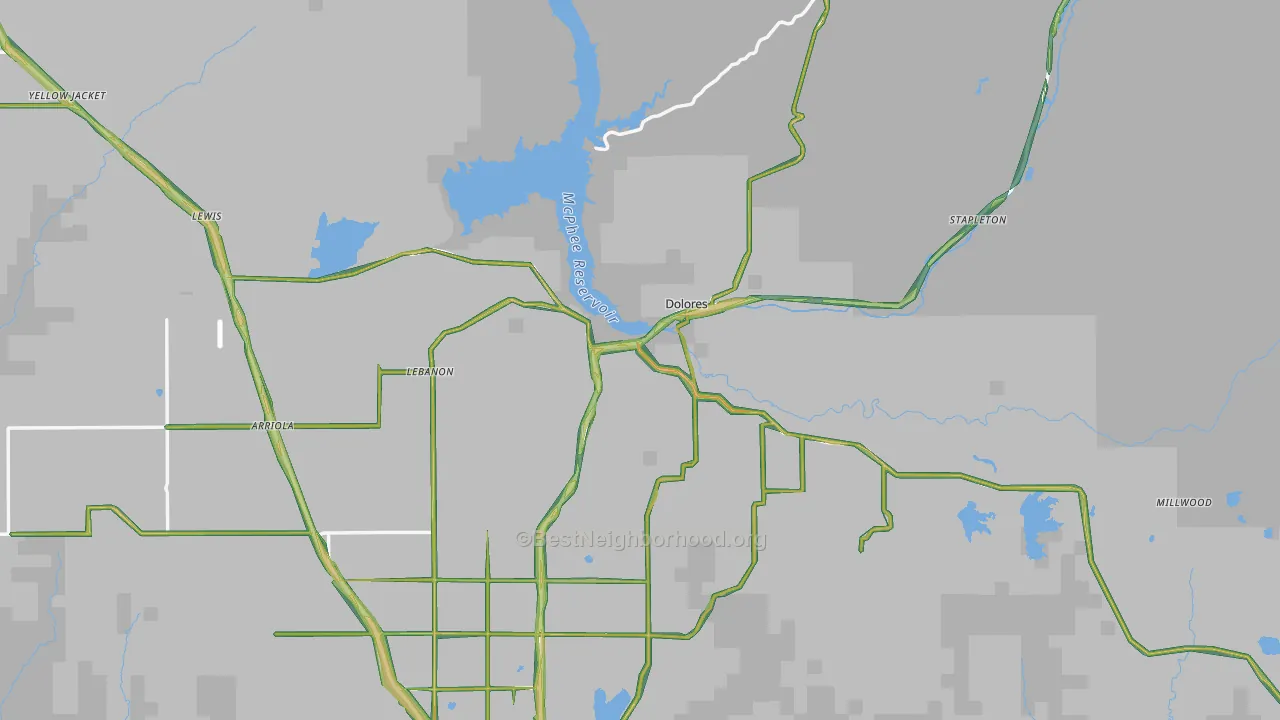 81323, CO Map of Noise Levels in 81323