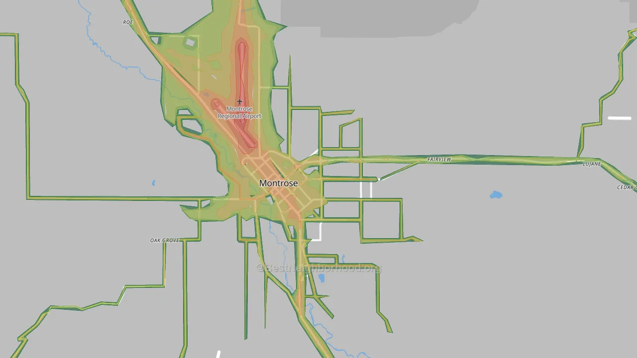 81401, CO Map of Noise Levels in 81401
