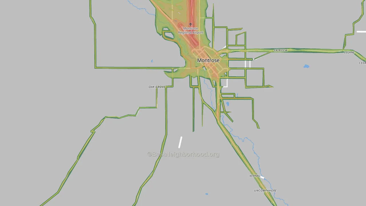 81403, CO Map of Noise Levels in 81403