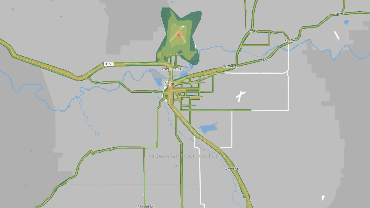 81416, CO Map of Noise Levels in 81416