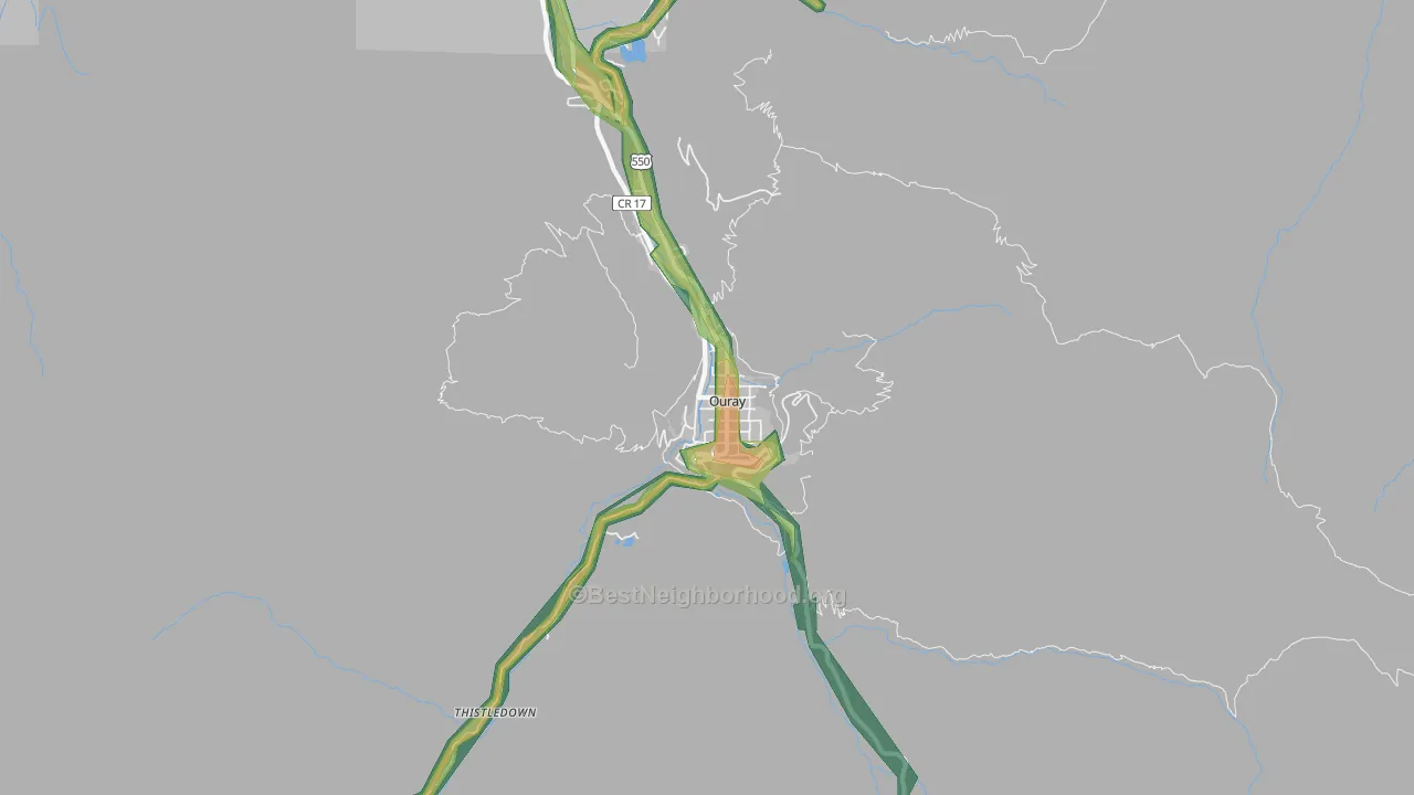 81427, CO Map of Noise Levels in 81427