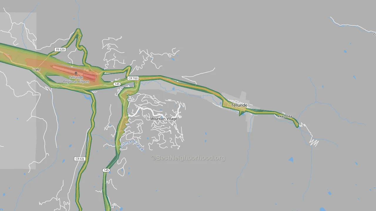 81435, CO Map of Noise Levels in 81435