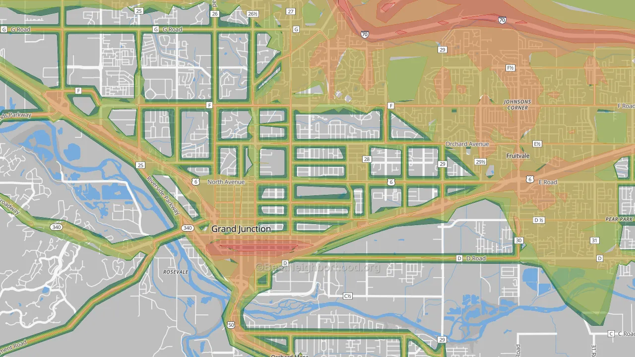 81501, CO Map of Noise Levels in 81501